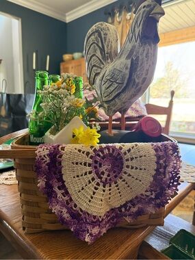 Rustic Cream Rooster Sculpture….so many options to use this beauty.